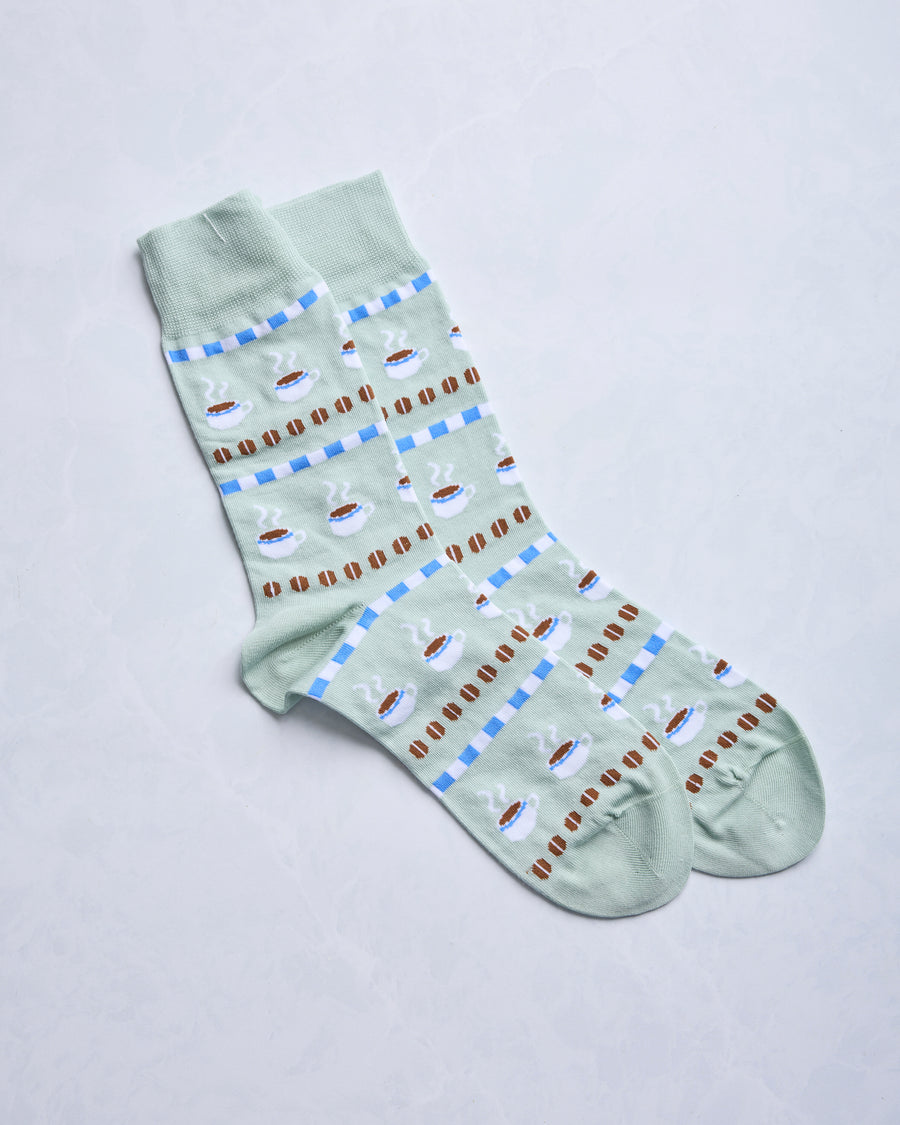 Green Combo - Coffee Crew Socks - Printfresh