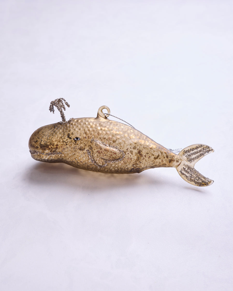 Gray - Glass Gray Whale Ornament - Printfresh
