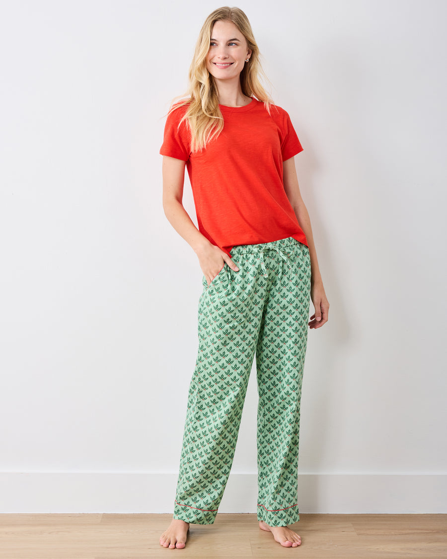 Holly Berry - PJ Pants - Sage - Printfresh
