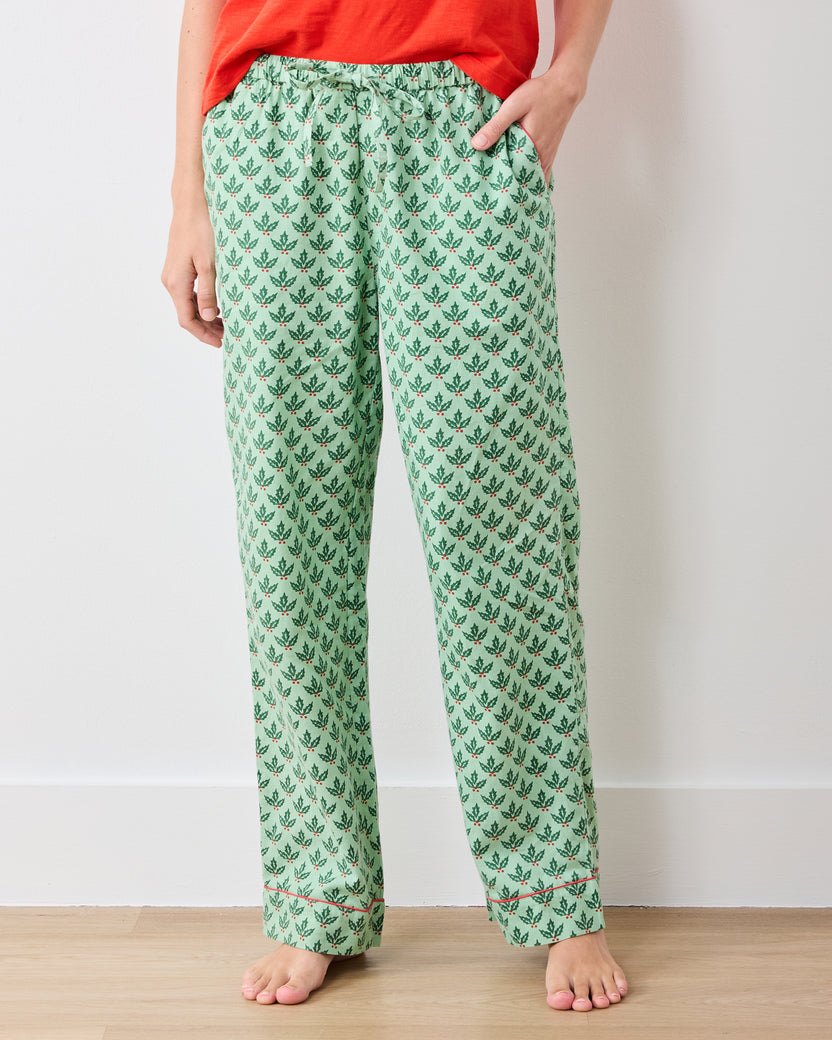 Holly Berry - PJ Pants - Sage - Printfresh
