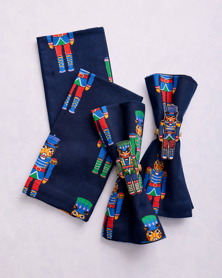 Leopard Nutcracker Tablescape Bundle - Navy - Printfresh