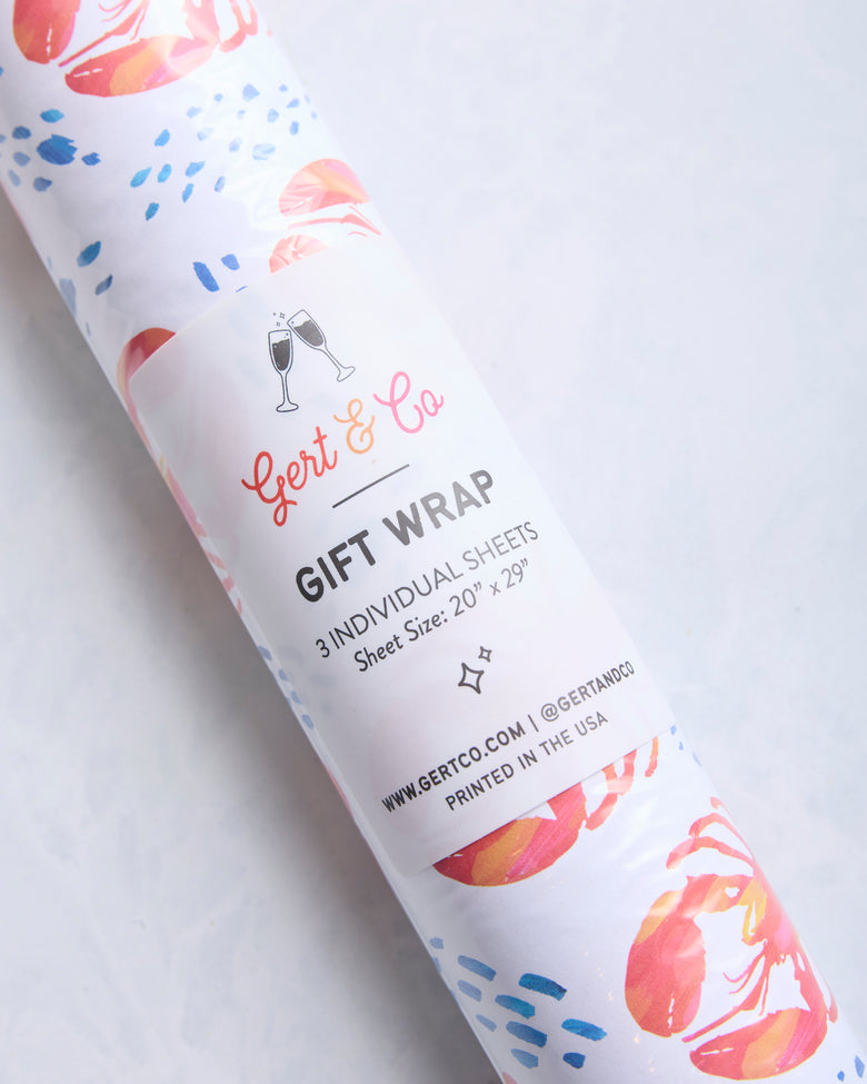 Lobster Print - Lobsters Gift Wrap - Printfresh