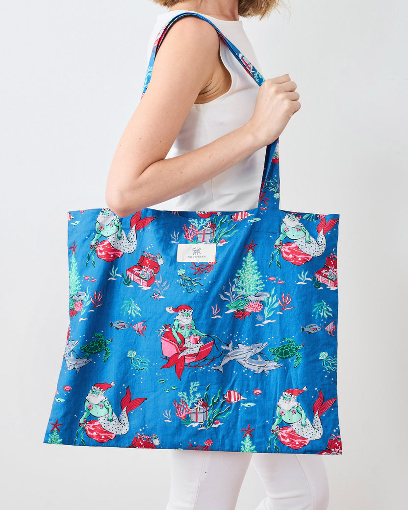 Merry Mermen - Go To Tote - Dolphin Tail - Printfresh
