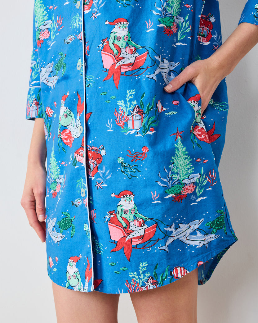 Merry Mermen - Sleep Shirt - Dolphin Tail - Printfresh