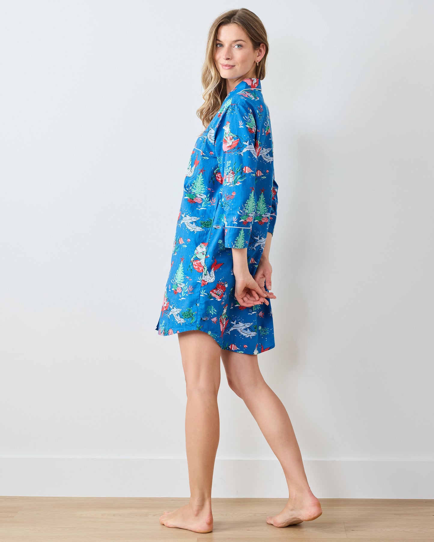 Merry Mermen - Sleep Shirt - Dolphin Tail - Printfresh