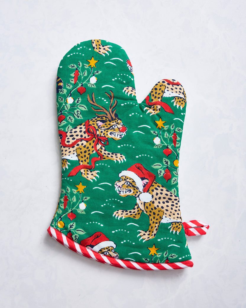 Very Merry Bagheera - Oven Mitt - Mistletoe - Printfresh