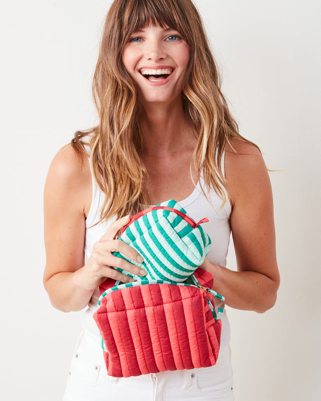 Holiday Stripes - Three's Best Pouch Set - Spearmint & Peppermint - Printfresh