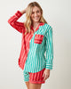 Holiday Stripes - Long Sleeve Top & Shorts Set - Spearmint & Peppermint - Printfresh