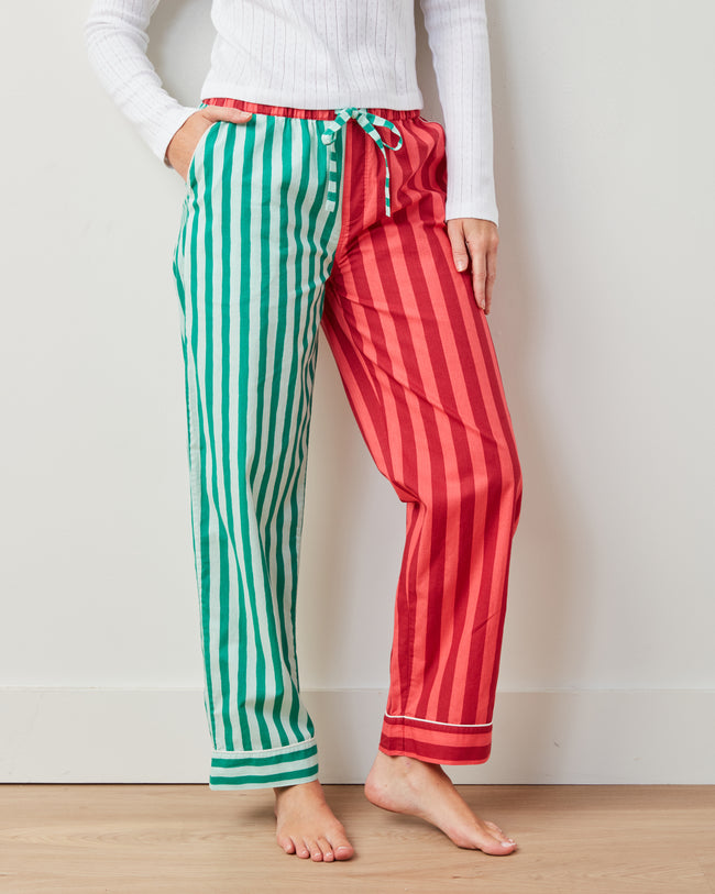 Holiday Stripes - PJ Pants - Spearmint & Peppermint - Printfresh