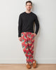 Holly Jolly Bagheera - Men's Flannel PJ Pants - Ruby - Printfresh