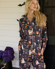 Howloween Night - Tall Long PJ Set - Moon Rock - Printfresh