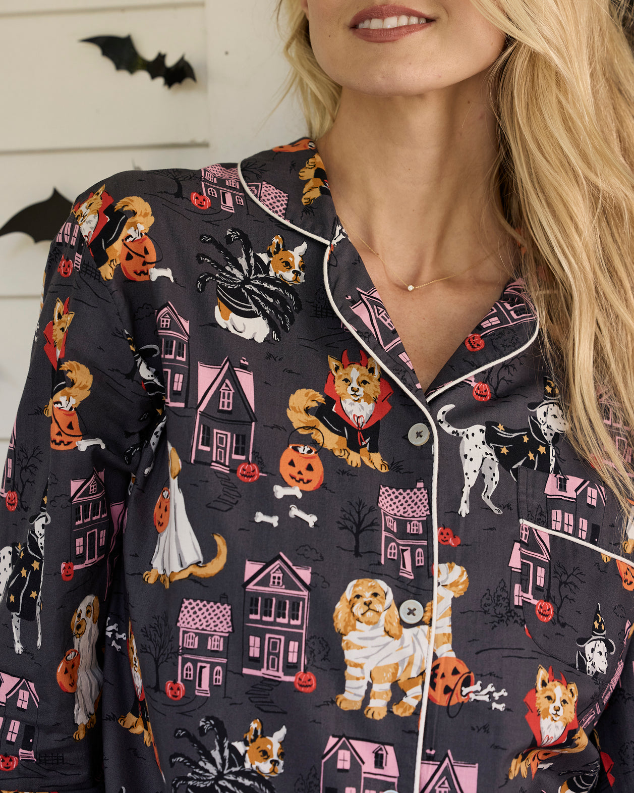 Howloween Night - Long PJ Set - Moon Rock - Printfresh