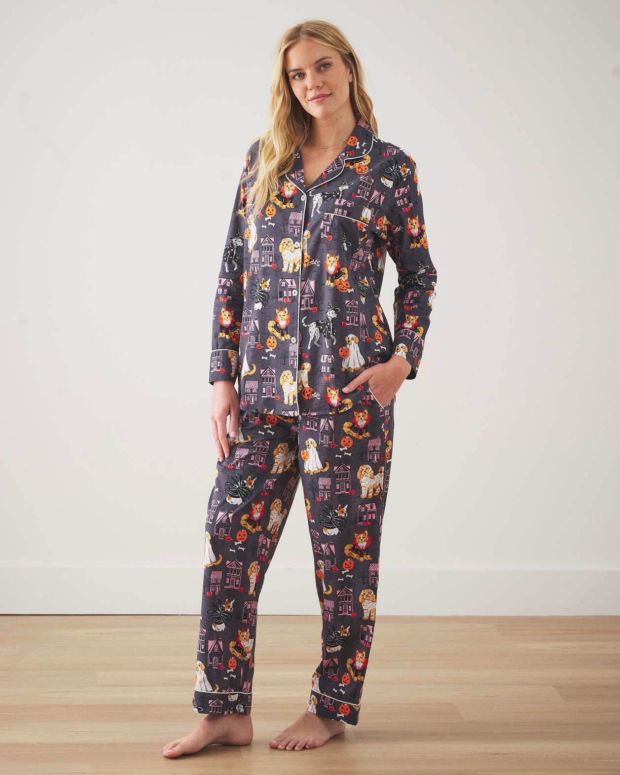 Howloween Night - Tall Long PJ Set - Moon Rock - Printfresh