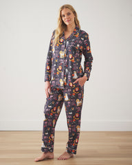 Howloween Night - Long PJ Set - Moon Rock - Printfresh