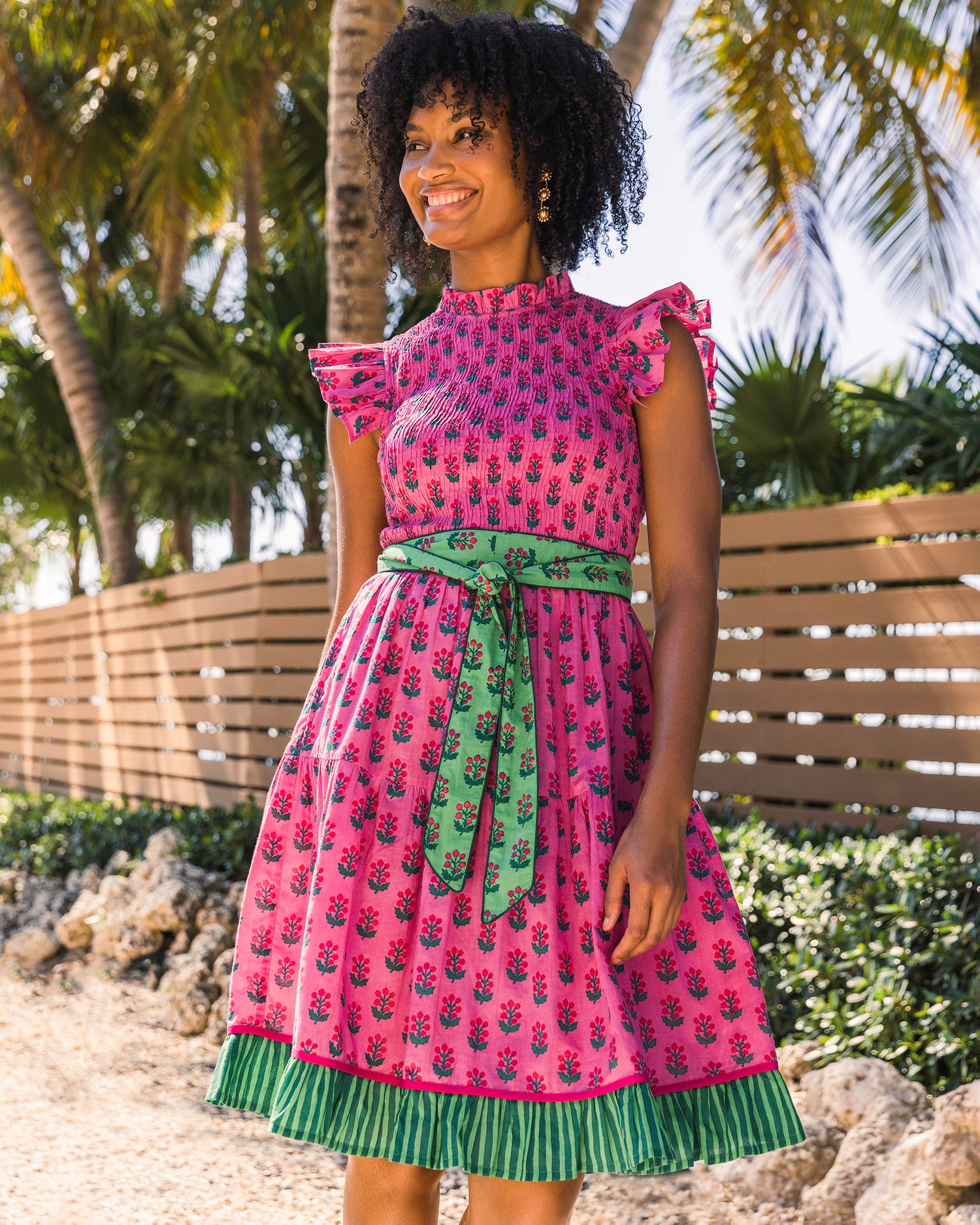 In Bloom - Let's Ruffle Dress - Pink Cosmos
