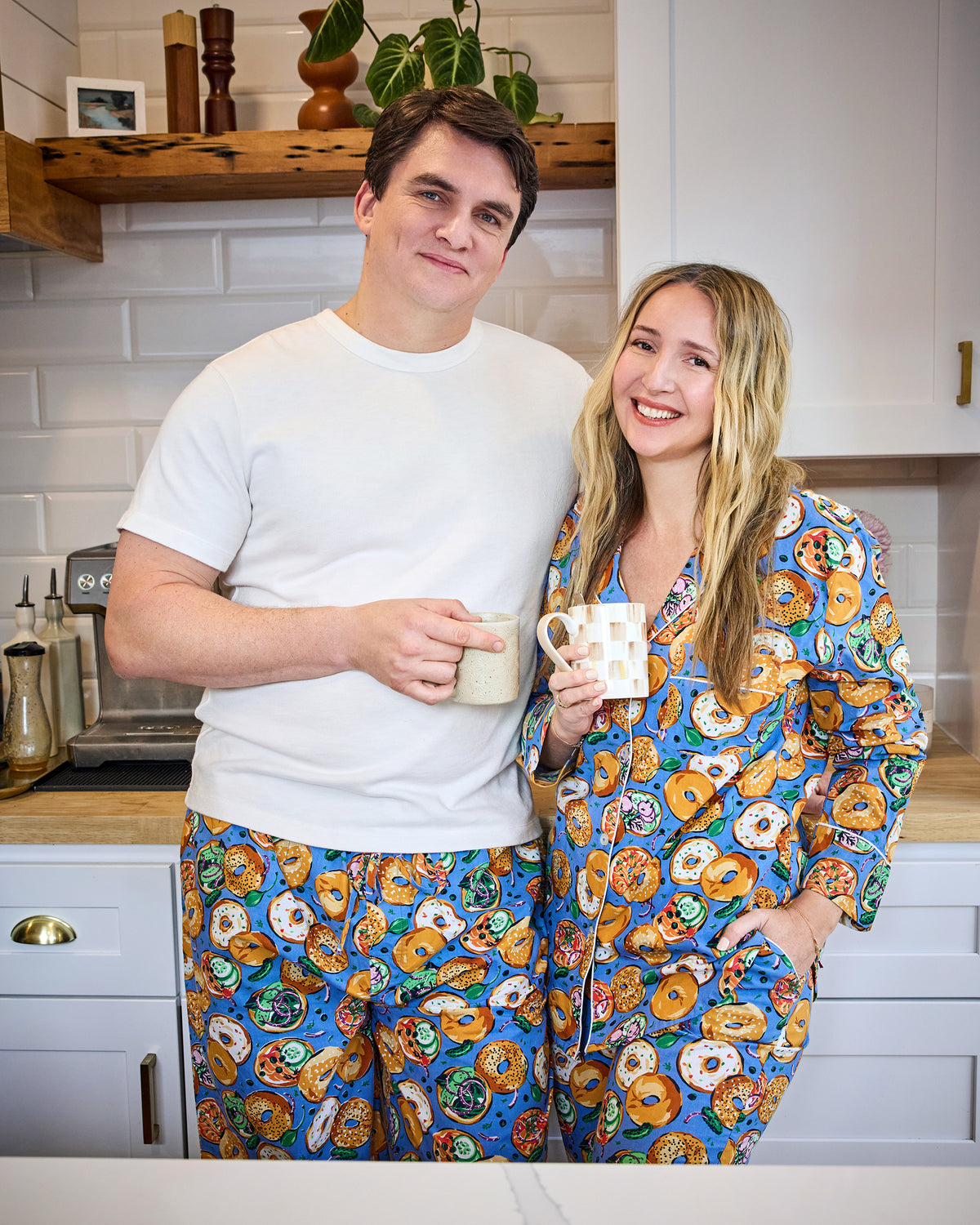 Bagels & Schmear - Men’s PJ Pants - Brunch Blues - Printfresh