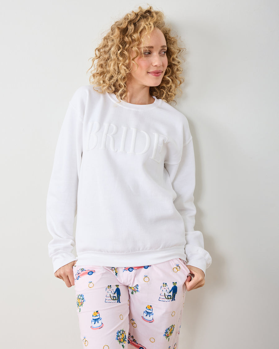 White - Bride Sweatshirt - Three Girls Shop - Printfresh