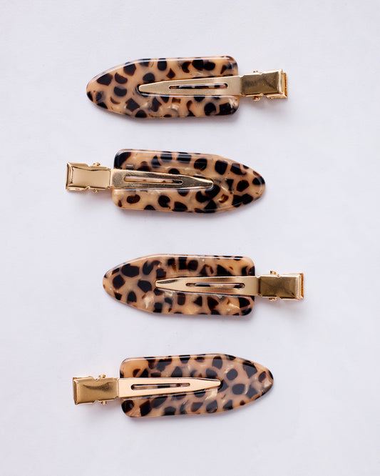 Leopard - Creaseless Clip Set Of 4 - Printfresh