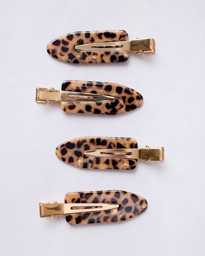 Leopard - Creaseless Clip Set Of 4 - Printfresh