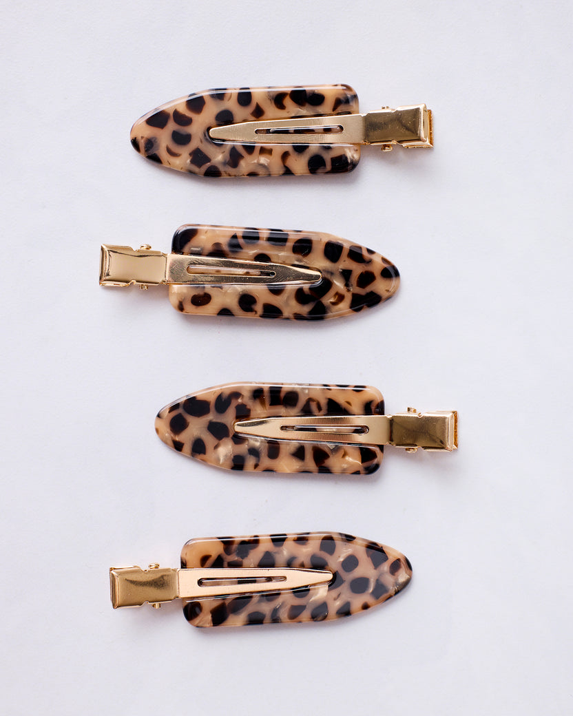 Leopard - Creaseless Clip Set Of 4 - Printfresh