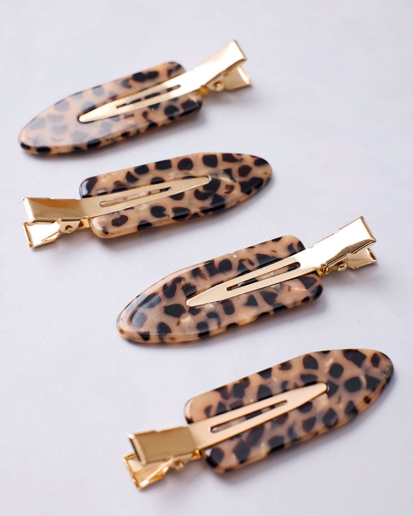 Leopard - Creaseless Clip Set Of 4 - Printfresh