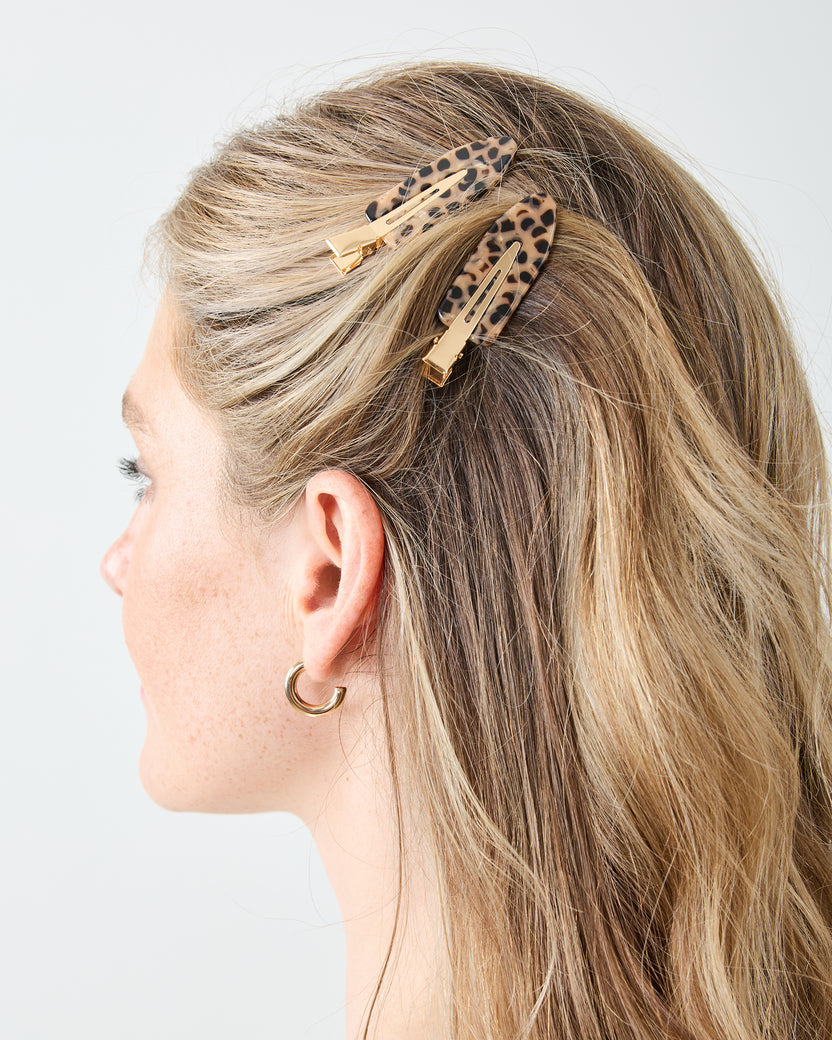 Leopard - Creaseless Clip Set Of 4 - Printfresh