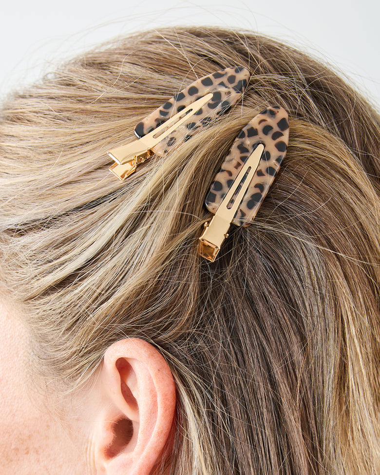 Leopard - Creaseless Clip Set Of 4 - Printfresh