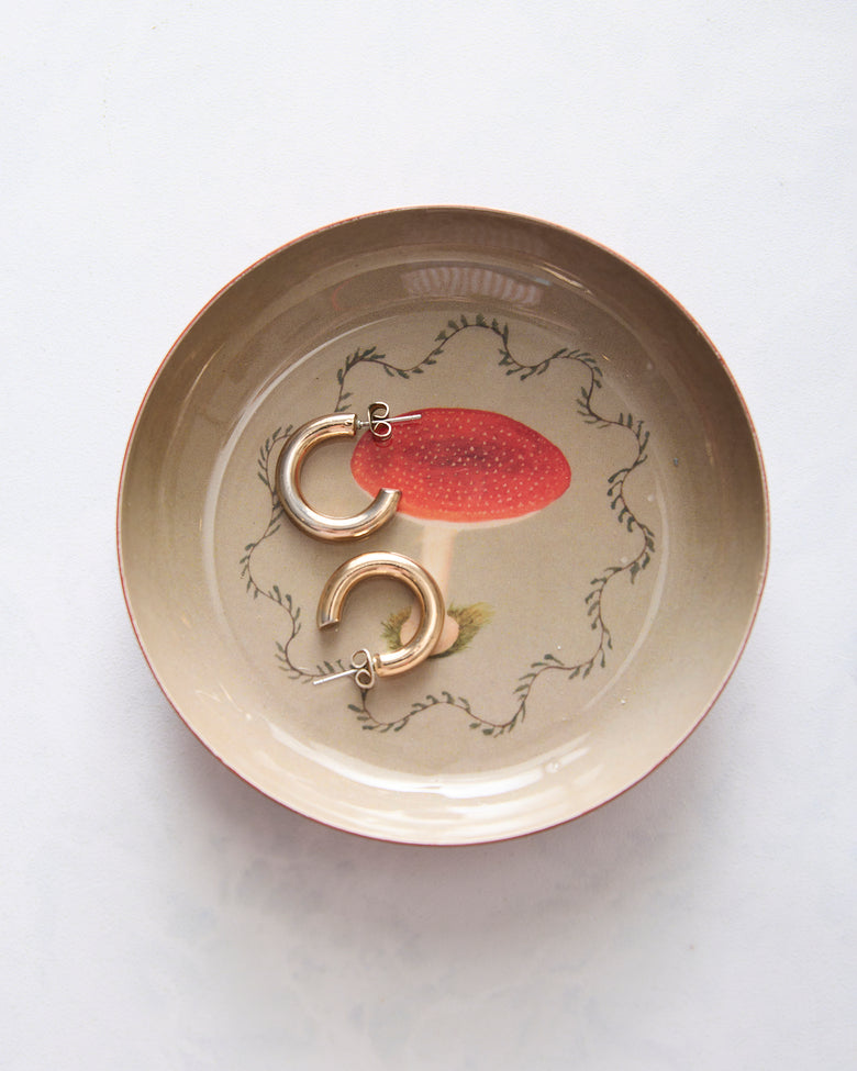 Mushroom - Round Enamel Dish - Roomytown Inc - Printfresh