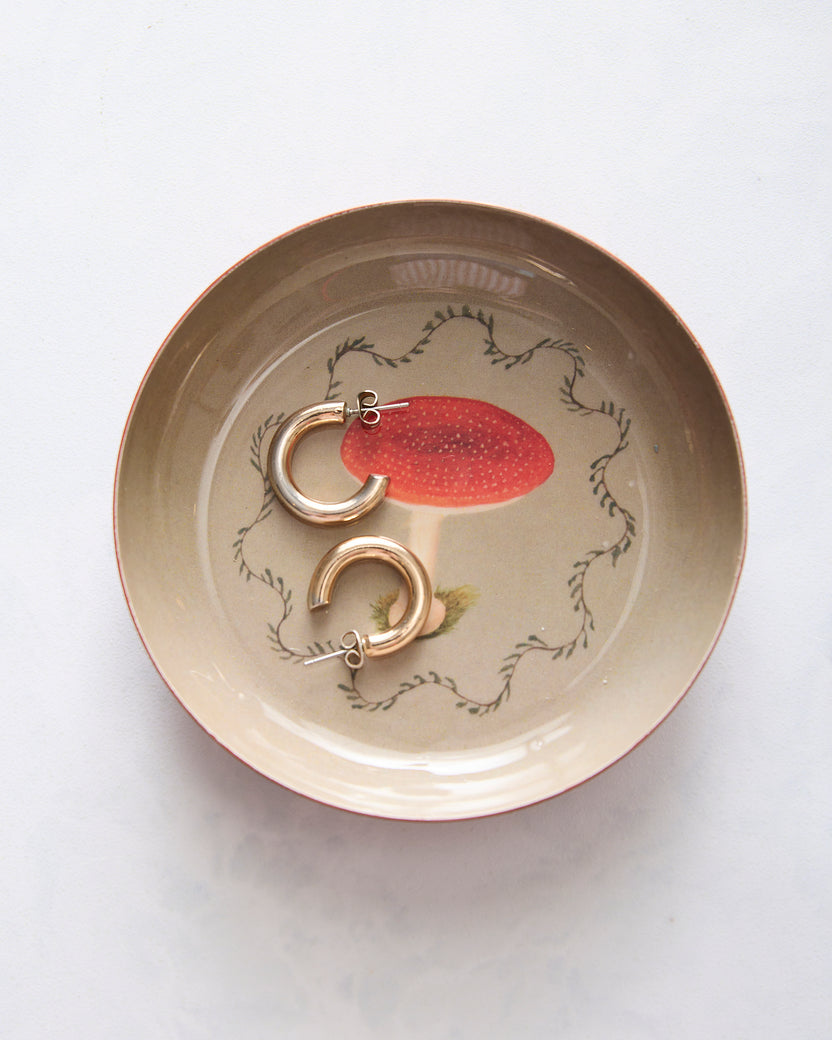 Mushroom - Round Enamel Dish - Roomytown Inc - Printfresh