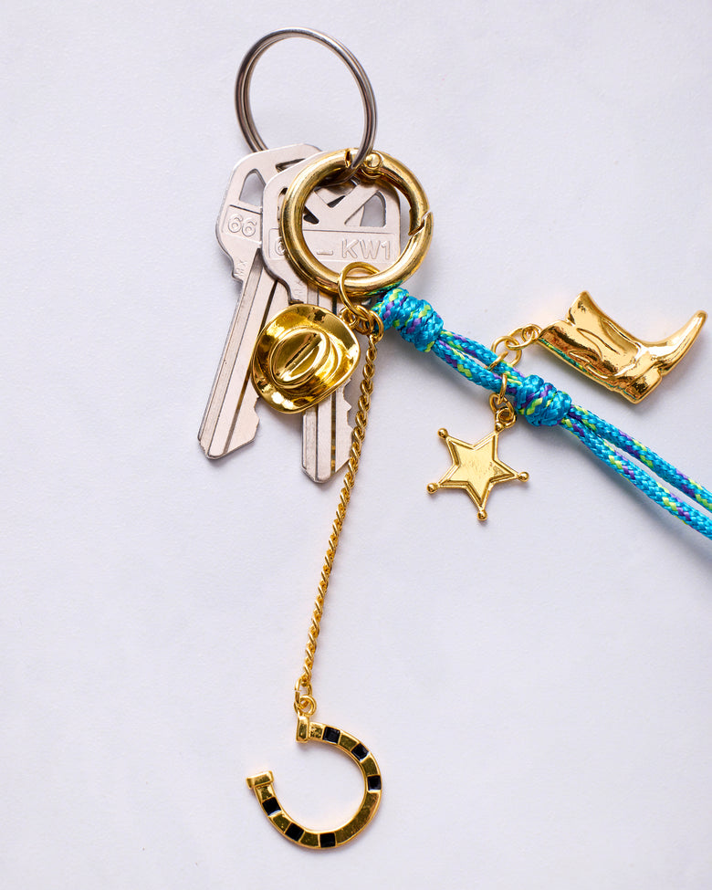 Blue Western - Bag Charm Keychain - Printfresh