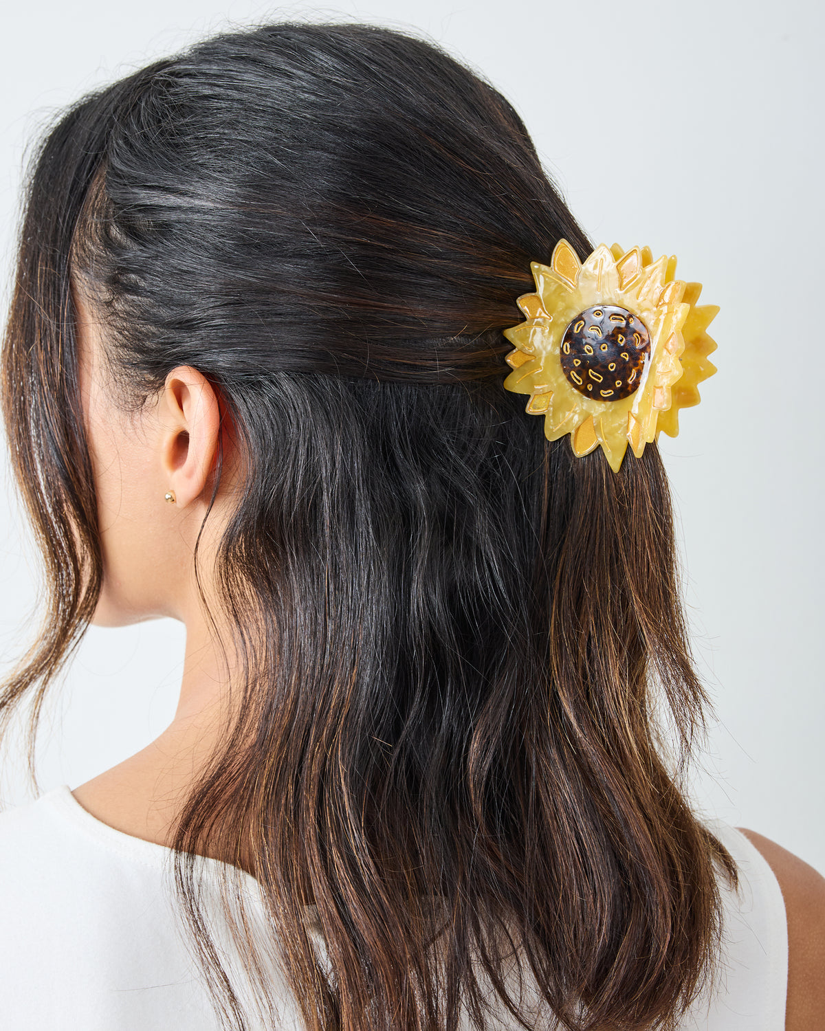 Sunflower - Hand-Painted Claw Hair Clip - Printfresh