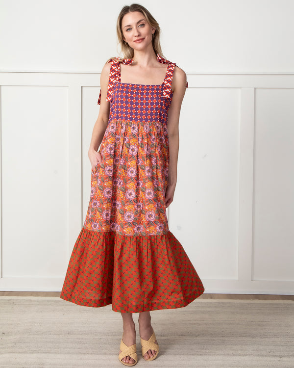 Leaps & Bounds - Way Around Dress - Clay Pot - Printfresh