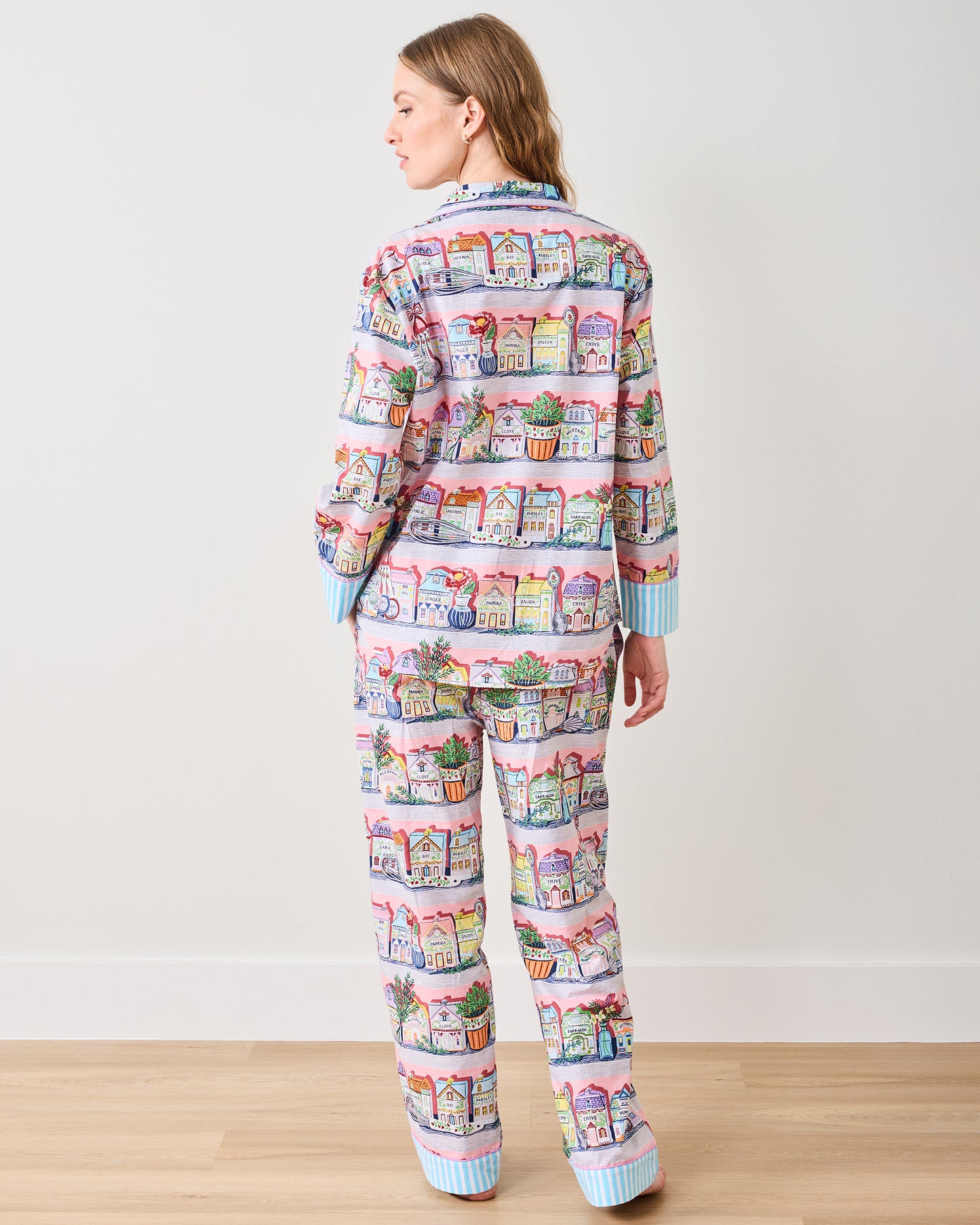 Lenox Spice Village™ x PF - Long PJ Set - Kitchen Pink - Printfresh