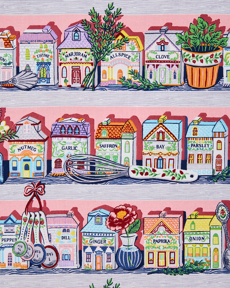 OLD Lenox Spice Village™ x PF - Lounge Robe - Kitchen Pink - Printfresh