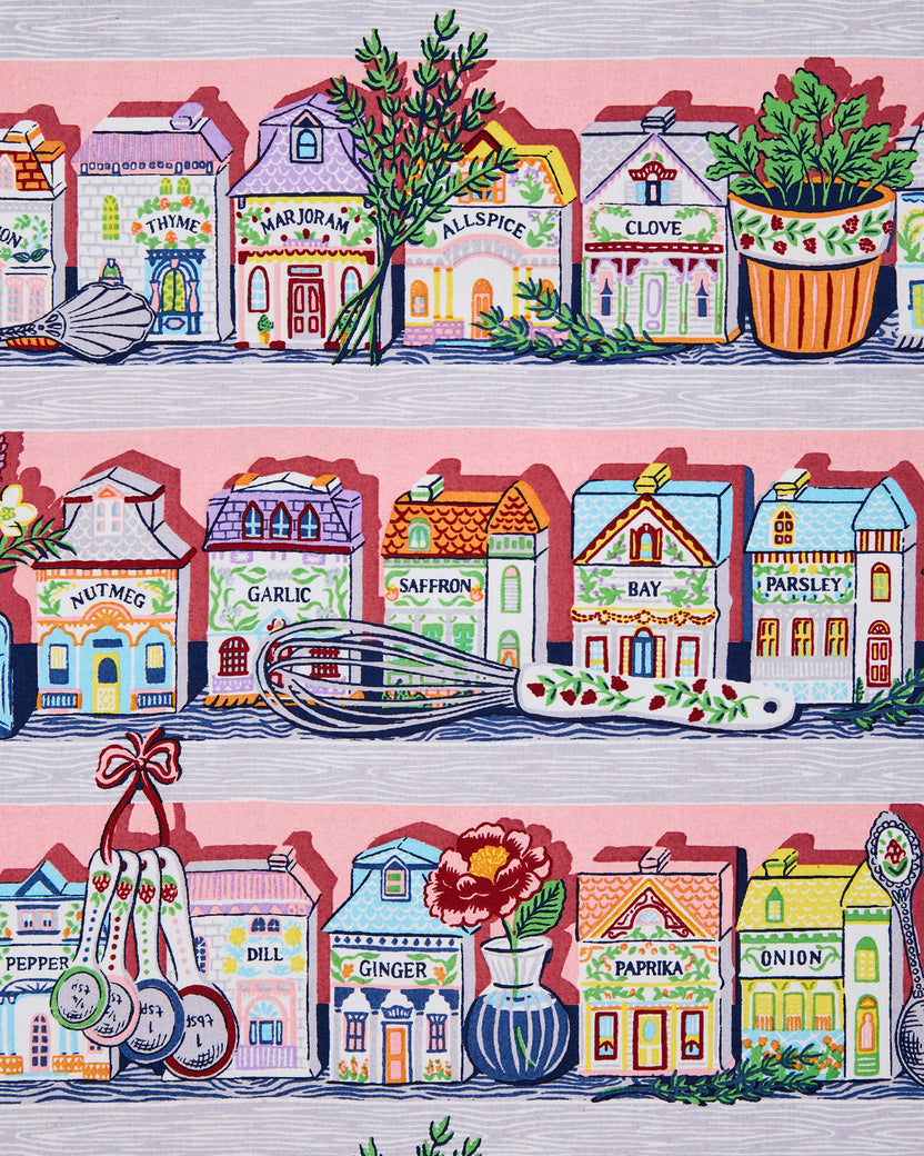 Lenox Spice Village™ x PF - Long PJ Set - Kitchen Pink - Printfresh