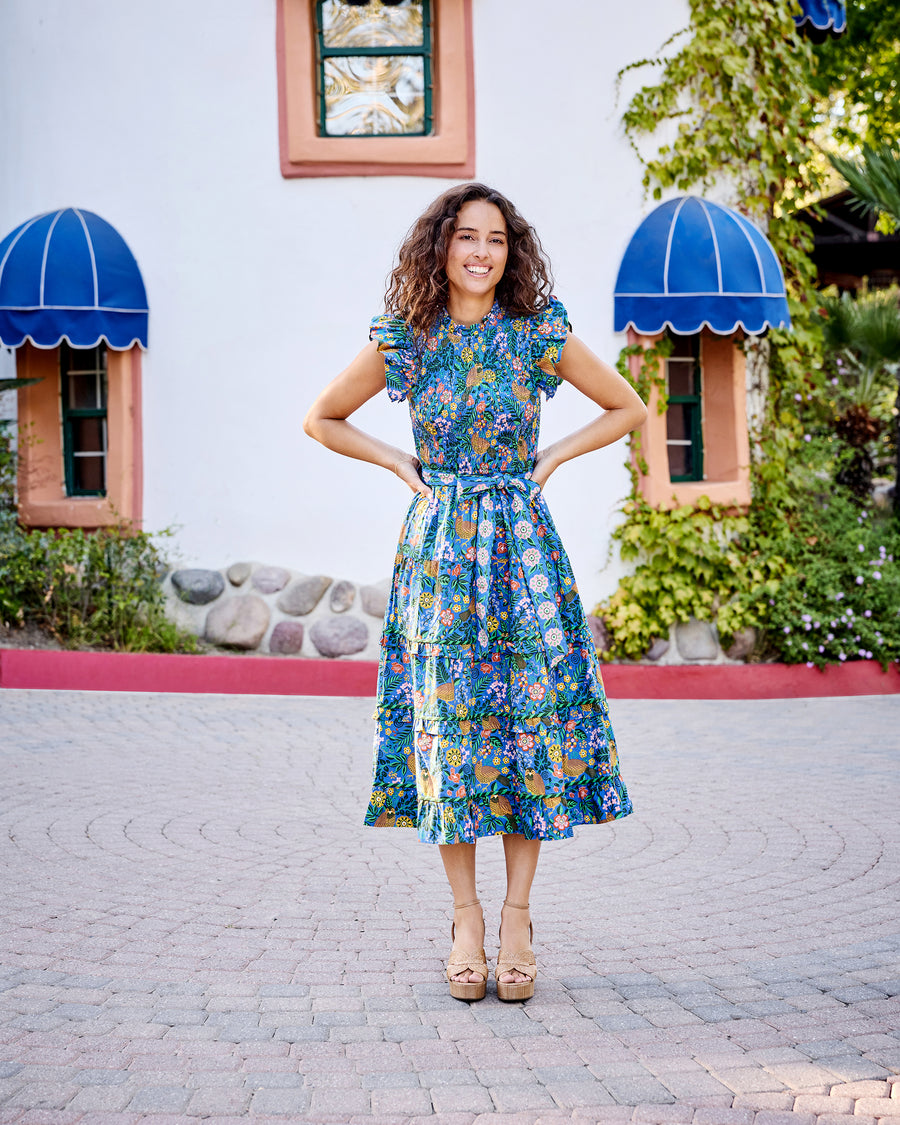 Willow Wren - Ready To Ruffle Dress - Oasis - Printfresh