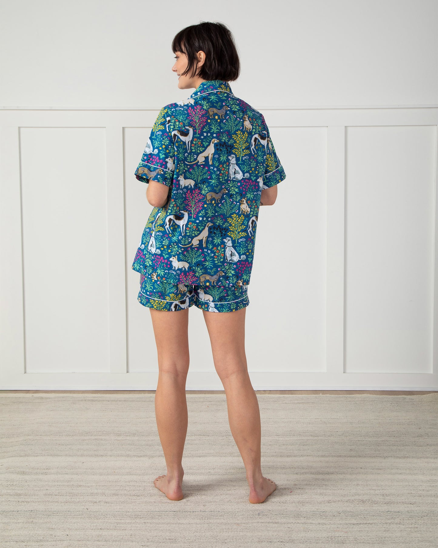 Must Love Dogs - Petite Short PJ Set - Indigo - Printfresh