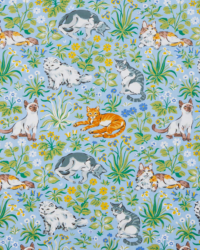 Must Love Cats - Back To Bed Nightgown - Cornflower - Printfresh