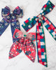 Nostalgia Plaid - Embellished Bow - Navy - Printfresh