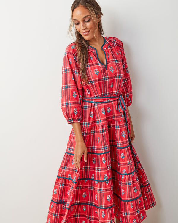 Nostalgia Plaid - Main Street Dress - Joyful Red - Printfresh