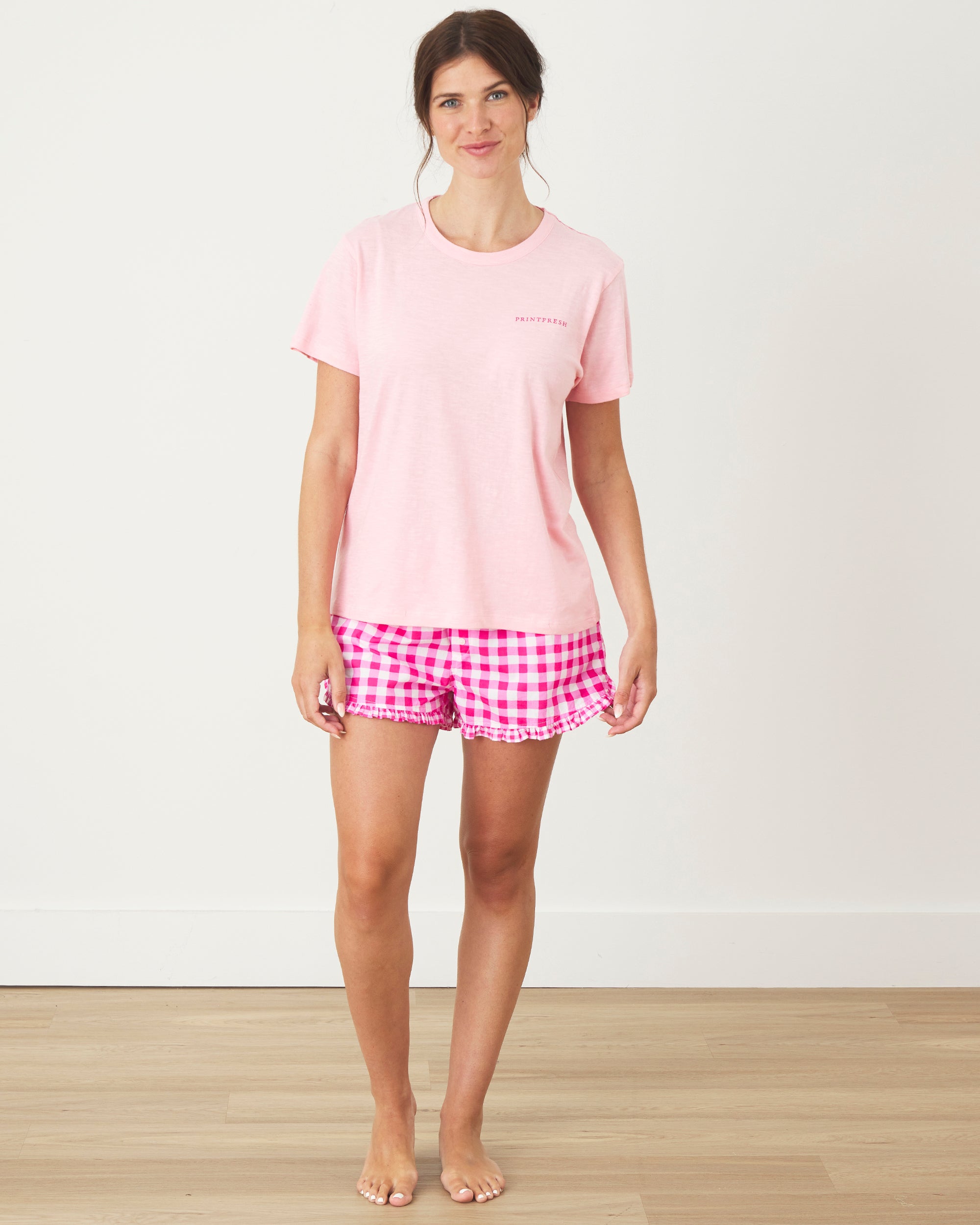 Live On The Bright Side - Oversized Graphic Tee - Pink Peony - Printfresh