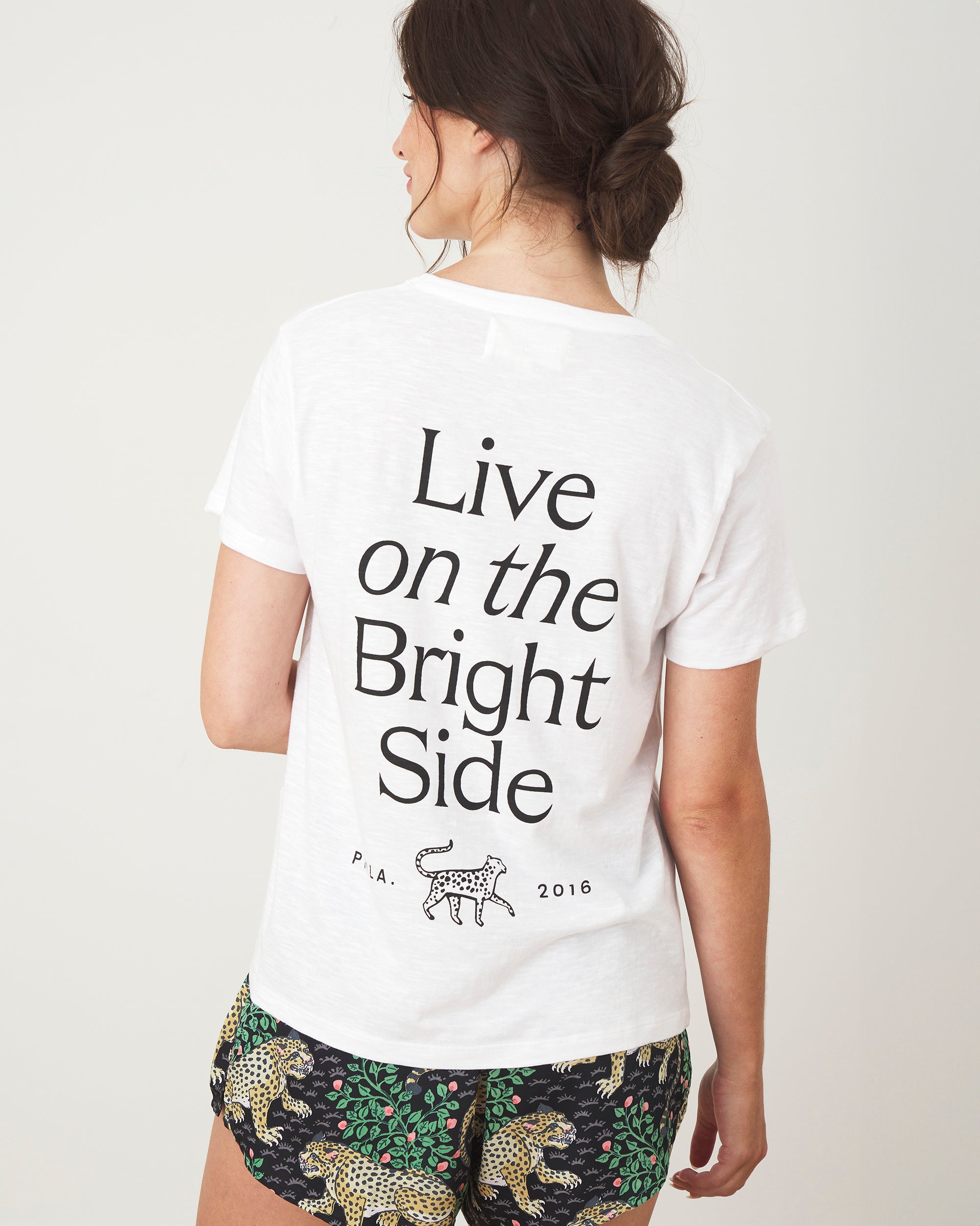 Live On The Bright Side - Oversized Graphic Tee - Cloud - Printfresh