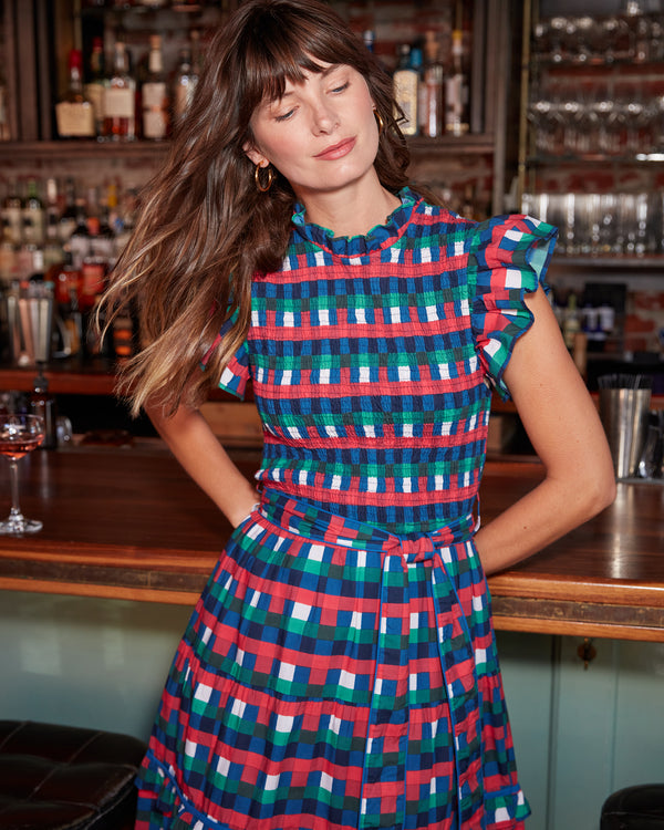 Painted Pixels - Ready to Ruffle Dress - Jewel Multi - Printfresh