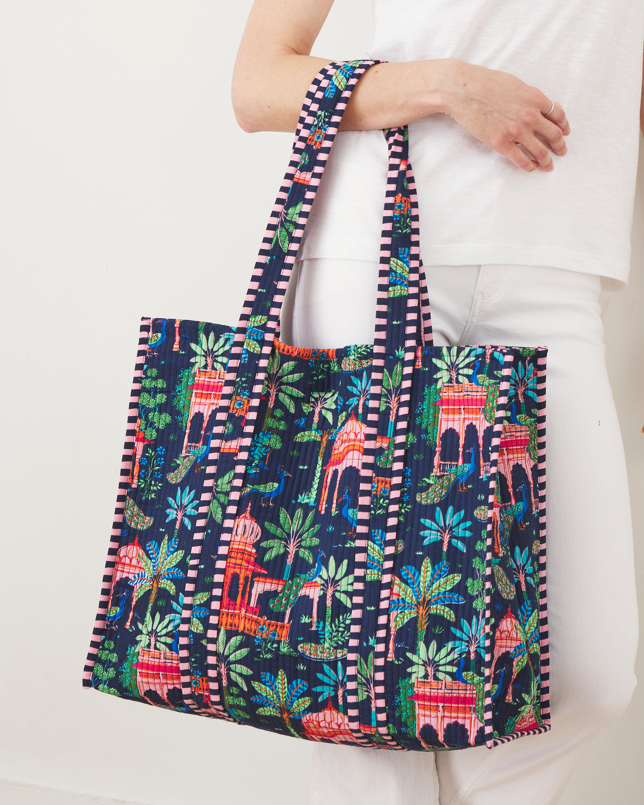 Peacock Palace - The Traveler Tote - Deep Navy - Printfresh