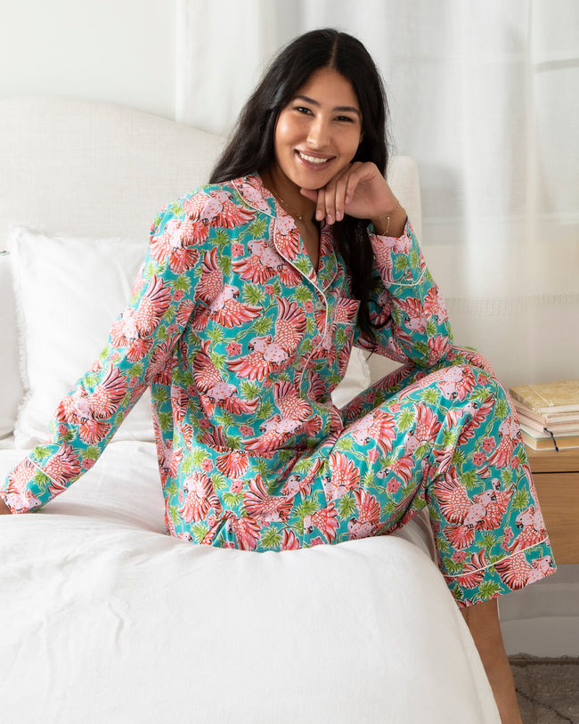 Playful Parrots - Tall Long PJ Set - Tropical - Printfresh