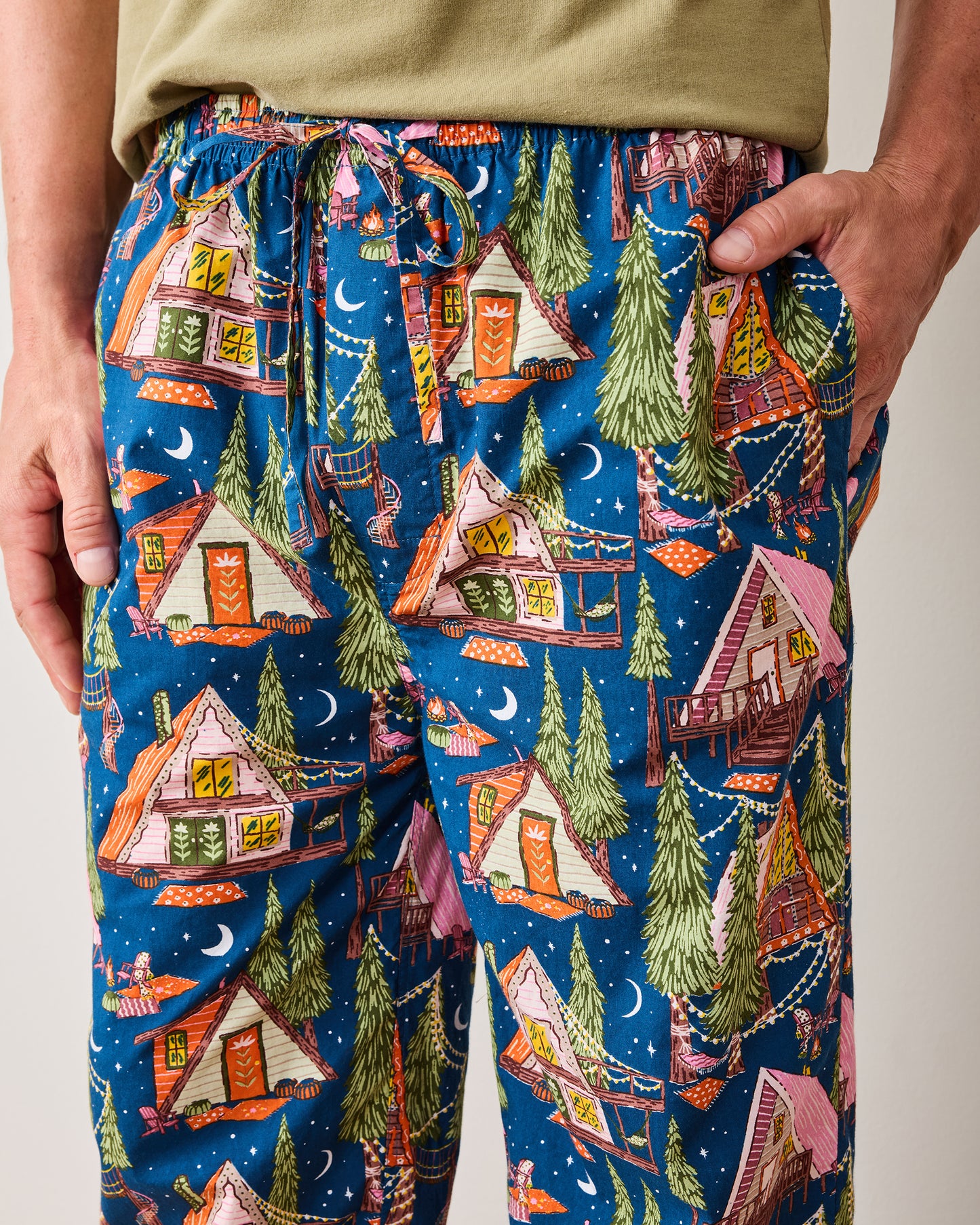 Bonfire Stories - Men's PJ Pants - Starlight Blue - Printfresh