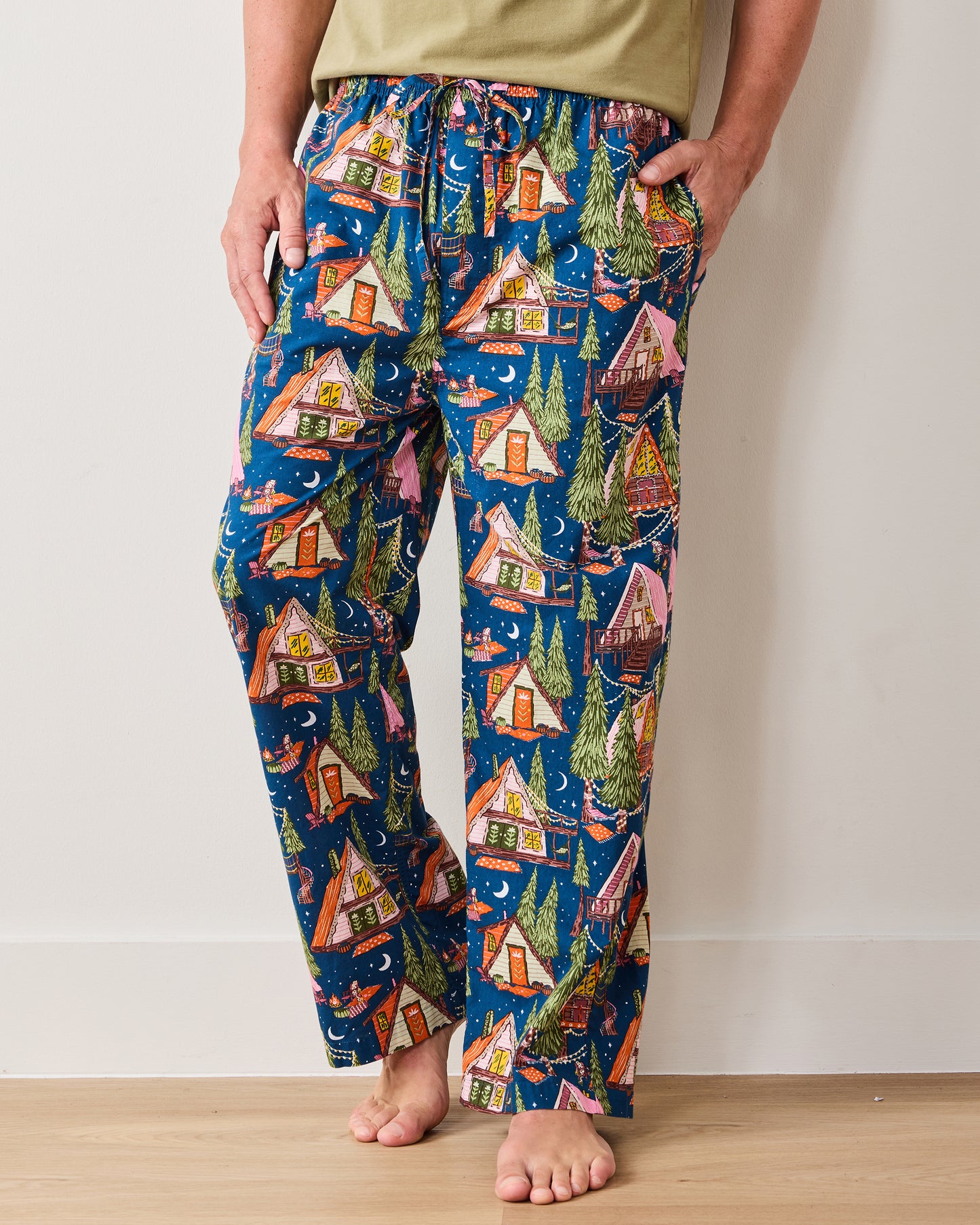 Bonfire Stories - Men's PJ Pants - Starlight Blue - Printfresh