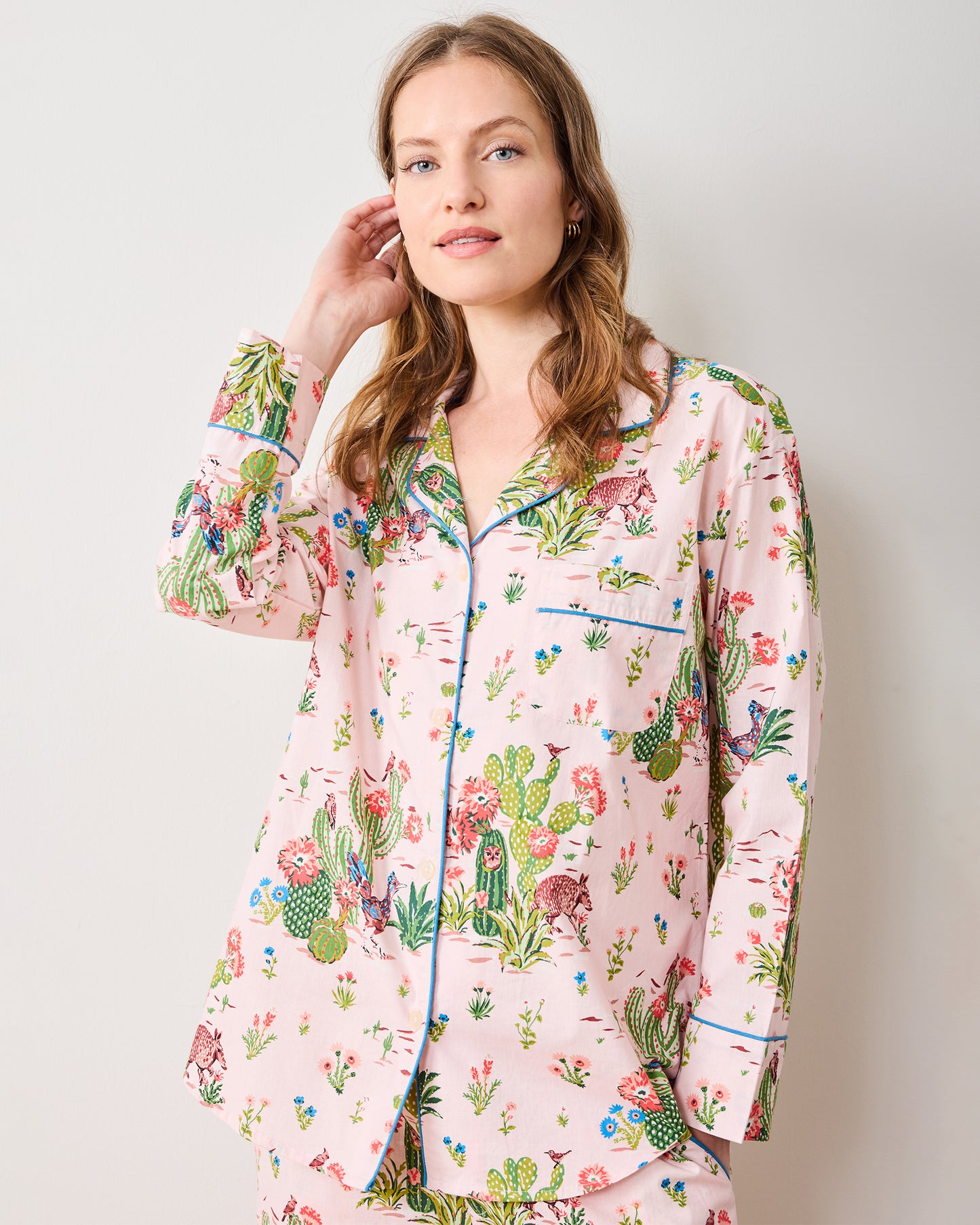 Desert Dream - Long PJ Set - Pink Cactus - Printfresh
