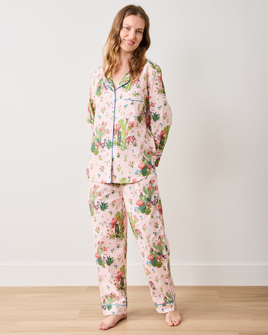 Desert Dream - Long PJ Set - Pink Cactus - Printfresh