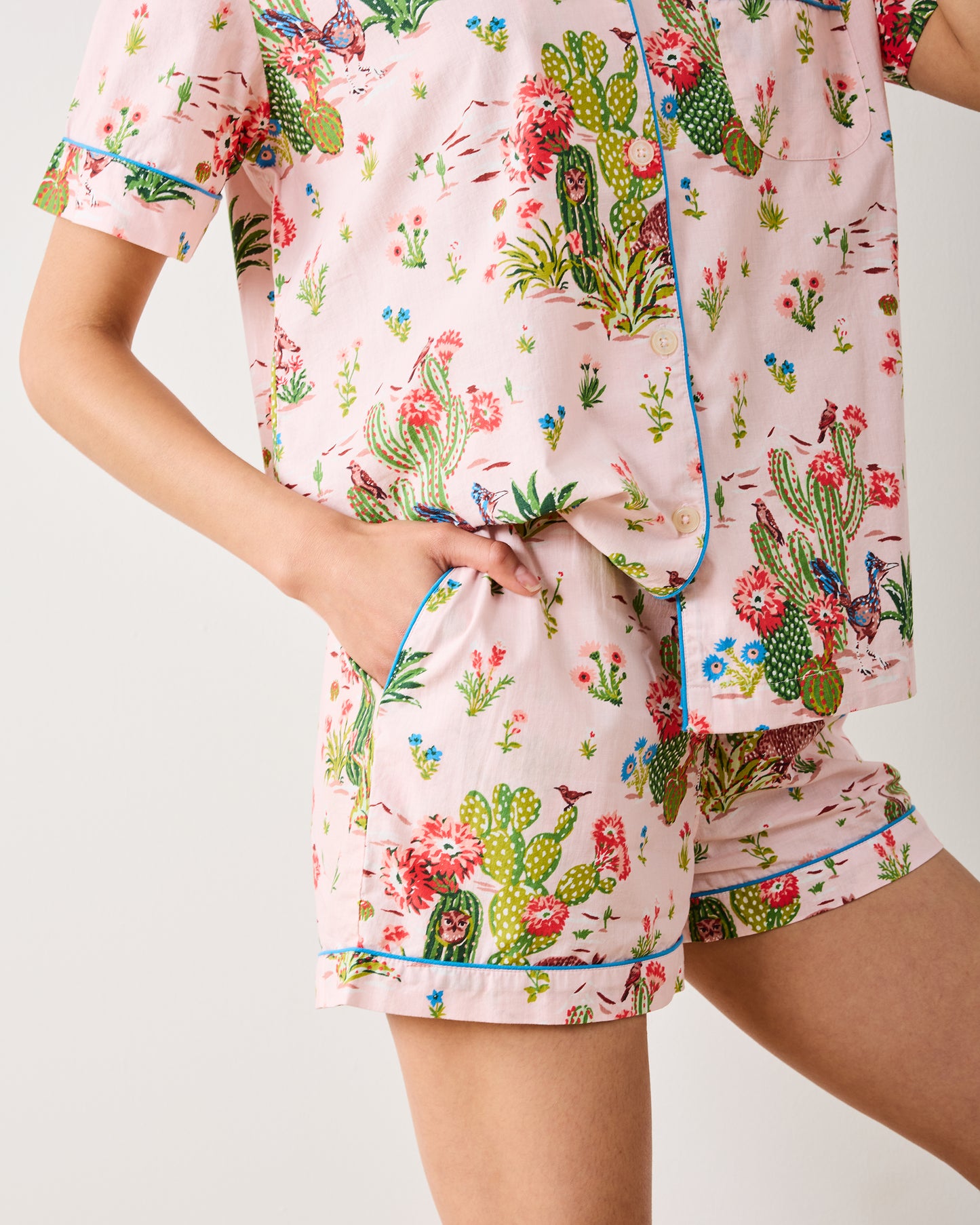 Desert Dream - Short PJ Set - Pink Cactus - Printfresh